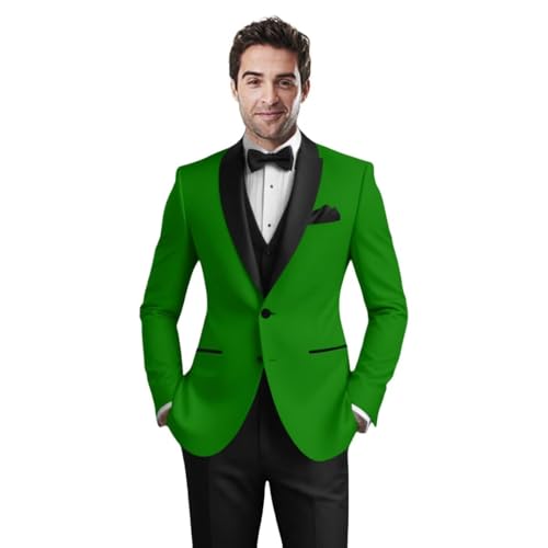 SAROULU Men Suits 3 Piece Slim Fit Suits for Men Party Wear Wedding Groomsmen Dinner Prom Suits