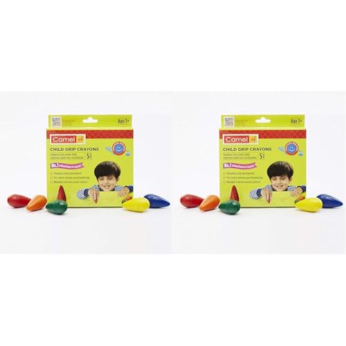Image of Camlin Camel Child Grip Crayon Set - Multicolor (Pack of 10)