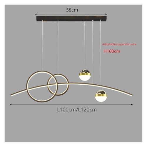 Plafonnier design LED dimmable avec télécommande pour table à manger