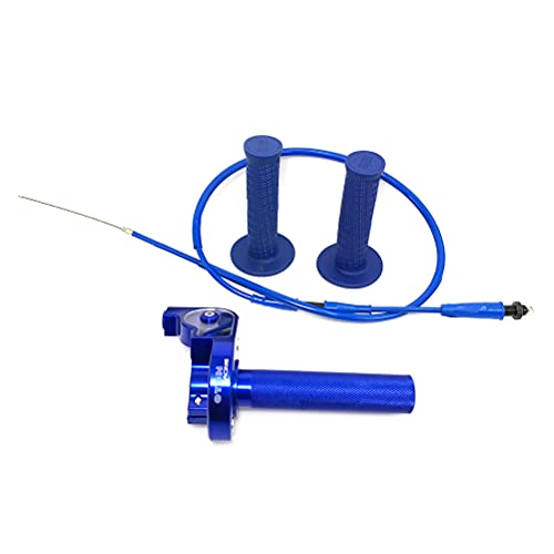 Otom Oudimo 78Inch 22Mm Throttle Twists Grip Cnc Aluminum With Throttle Cable And Handlebar Grip For 50Cc 125Cc 150Cc 250Cc Dirt Bike Motorcycle Accessories (Blue, 22Mm) #TOP4