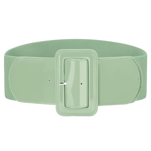 Image of VONMELLI Stretchy Wide Women Belts Elastic Vintage Belts for Women Fashion Ladies Waist Belt for Dress
