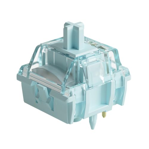 Akko V5 Creamy Blue Tastaturschalter für mechanische Gaming-Tastaturen, taktile Schalter, 5-Pin, 45 gf, vorgeschmiert, MX-Style, taktile Tasten (45 Stück, Cremeblau)