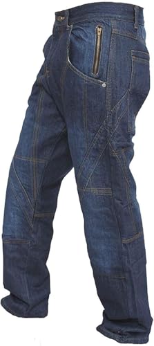 Jean moto pour homme en denim premium doublé aramide et armures amovibles