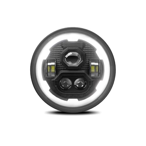 Phare LED 7 pouces moto pour remplacer un éclairage faible par un faisceau Hi/Lo étanche