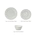 Martha Stewart Maiden Crown 12-Piece Sage Green Dinnerware Set – New Bone China Ceramic Plates & Bowls – Floral Design – Service for 4 – Microwave & Dishwasher Safe