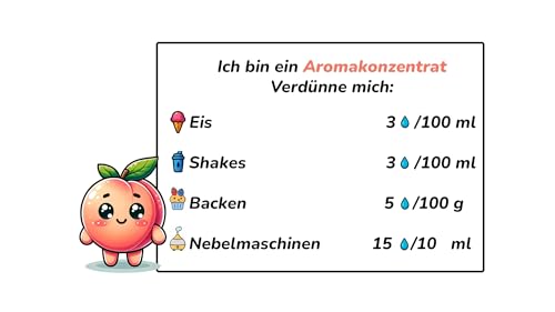 Twizzy Pfirsich Lebensmittelaroma -30ml- Intensives Aroma – Ideal zum Backen, in Lebensmitteln & Getränken, auch für Vernebler, Nebelmaschinen, uvm.