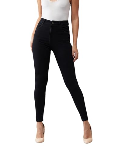 Jean en denim extensible taille haute pour femme Miss Chase