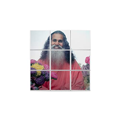 Carreaux Céramique Swami Satchidananda Portrait d'Artiste Gourou Indien