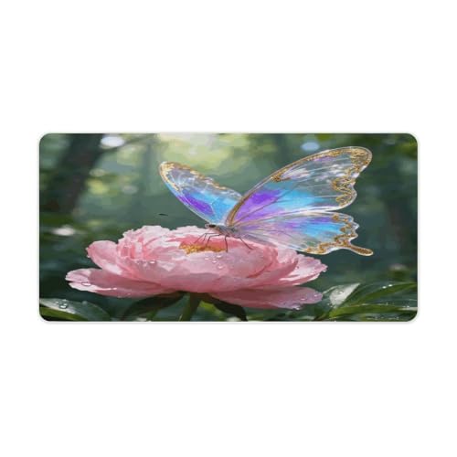 Flower Butterfly Desk Pad protector de escritorio 30x60 cm