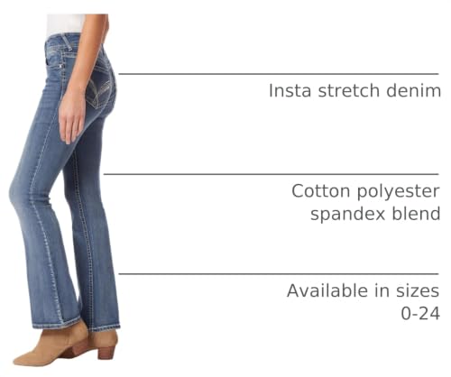 Image of WallFlower Bling Back Pocket Bootcut Jeans for Women, Luscious Curvy Fit, Embellished Mid-Rise Insta Stretch Denim