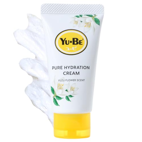 Yu-Be Yuzu Pure Hydration Cream: Body & Hand Lotion - Vegan Skin Care Cream for Sensitive & Dry Skin - Soothing Yuzu Flower Extract - Day & Night Moisturizer- Cracked Heels Repair -1.35 Fl Oz