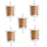 munirater 5-Pack Inline Diesel Gasoline Fuel Filter Replacement for Kubota 12581-43012 12581-43010 12691-43010 13351-43010 Replacement for Toro 108-3828 108-3831 18-1520 98-7612 (5/16)