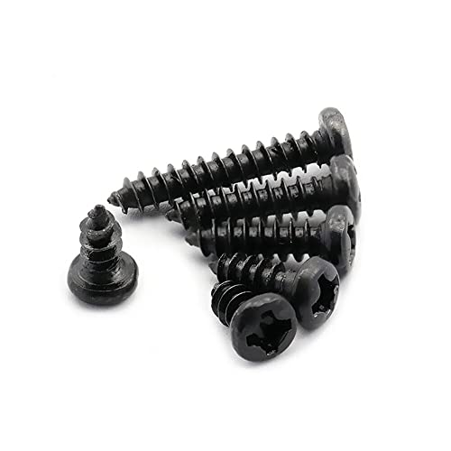 Tornillo autorroscante M3 x 7mm cabeza redonda Phillips negro pack 100 miniatura 5