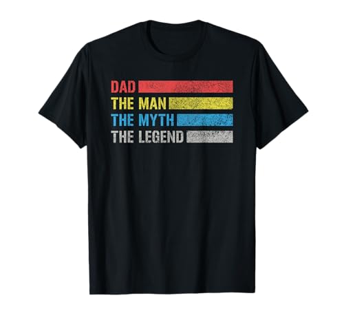 Dad Man Myth Legend I Vintage Daddy Fathers Day Camiseta