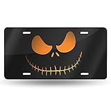 Graman License Plate Funny Pumpkin Halloween Decorative Car Front License Plate,Vanity Tag,Metal Car Plate Tag,Car Tag, Aluminum Novelty License Plate for Men/Women/Boy/Girls Car,6 X 12inch