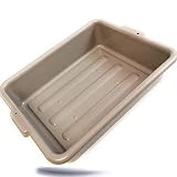 Kerafactum Allzweck Wanne Box Geschirrwanne Kühlwanne Spülwanne Spülbecken Waschbecken Camping Allzweckwanne 51 x 39 x 13 cm in grau Aufbewahrungsbox ohne Deckel Kiste STAPELBAR mit Griffmulde