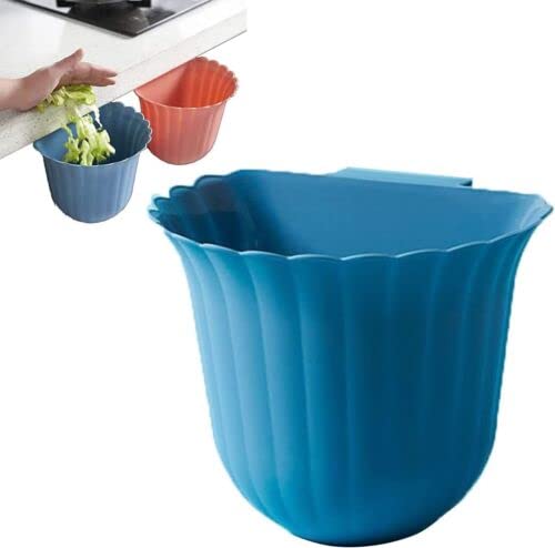 Lcmei 14 piezas de basurero colgante cubo de basura de plástico montado en la pared juego de contenedores de puerta de armario para recoger restos