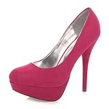 AJVANI Womens Ladies high Heel Going Out Evening Party Platform Court Shoes Size 3 36