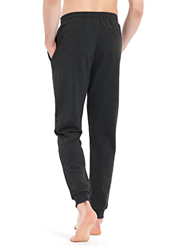Idtswch 34 Inseam Mens Tall Sweatpants Extra Long Joggers Pant With Zip Pockets Black Gray #TOP4