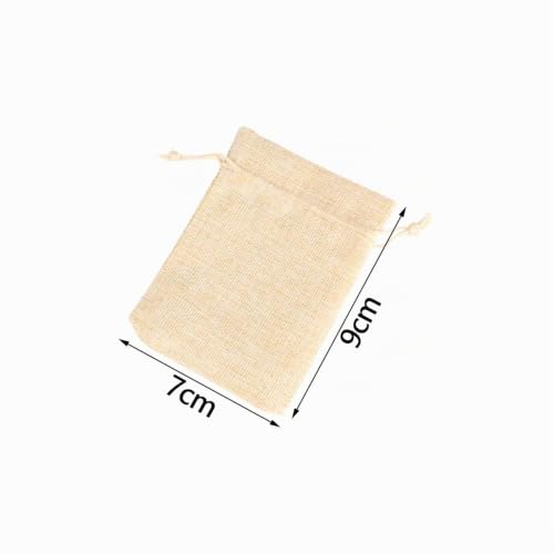 Pamtns 45 Pièces Sac Toile de Jute Multicolore - Pochettes Lin Avec Cordon - Sachets Cadeaux Réutilisables pour Mariage, Noël, Fête - Sachet Bonbons – vue 2