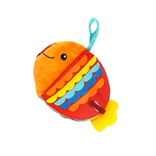 LEDMOMO 動物柄ベビー布絵本 カラー学習認知布絵本 プレミアムベビースージングおもちゃ 布製歯固め付き 脳発達支援 赤ちゃん用 折りたたみロープ付き 幼児向け 癒しの 入り