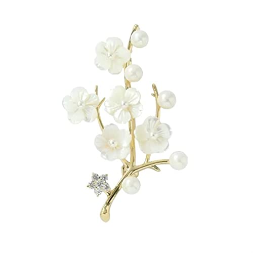 Broche pour femmes fleur de prunier pour styliser un costume terne