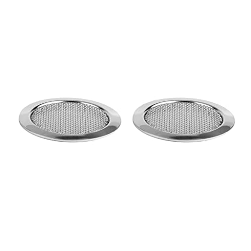 Juego de 2 parrillas para altavoz de guitarra, cubierta cromada para visualización de resonador para...