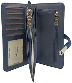 SİA ÇANTA Ollbag Klasik Kadın Cüzdan Fermuarlı Orta TLF Bölmesi Cift Taraflı Kullanım Alanı Çok Kartlık & Resim Bölmesi Mükemmel İşçilik Kaliteli Aksesuarlı Cüzdan SAKS MAVİSİ STANDART - Görsel 3