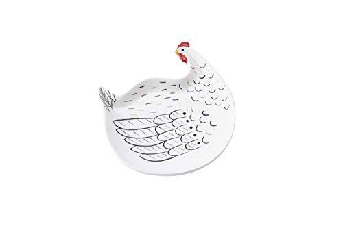 CGB Giftware Plat en céramique en forme de poule | Homeware | Décor | Gamme Loft | GB04307