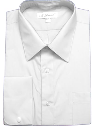 Regular and Big and Tall French Cuff Dress Shirts in 5 Colors to 24 Neck and 39 Sleeve