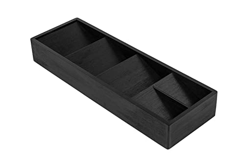 Auroni Boîte à couverts en bambou compact (bambou noir) Cover