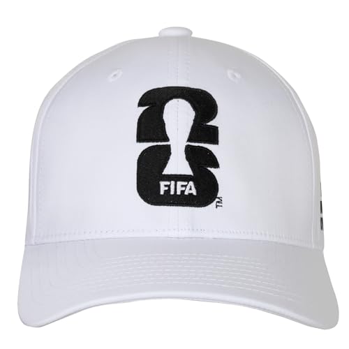 Outerstuff FIFA World Cup 2026 Mens Event Structured Flex Cap Hat, White, One Size