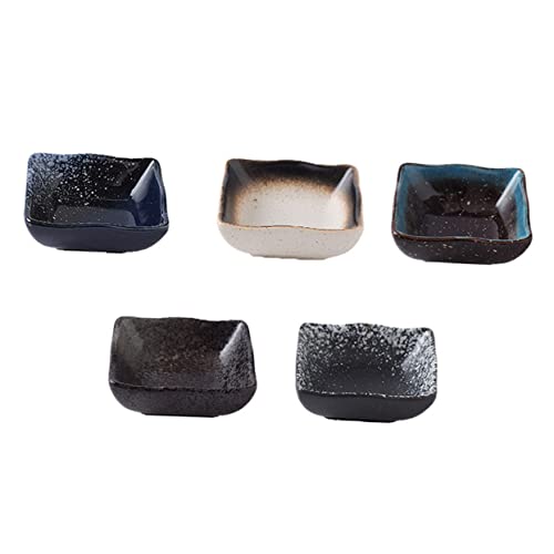 Juego de 5 platos de cerámica estilo japonés para sushi miniatura 1