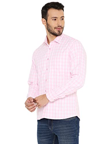 Image of Maharaja Slim Fit Small Checks Shirt for Men