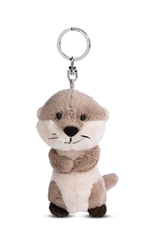 NICI 49142 Schlüsselanhänger Otter Oda 10cm grau-Nachhaltiger Begleiter Kuscheltieranhänger mit Schlüsselring für Schlüsselband, Schlüsselbund & Schlüsselhalter