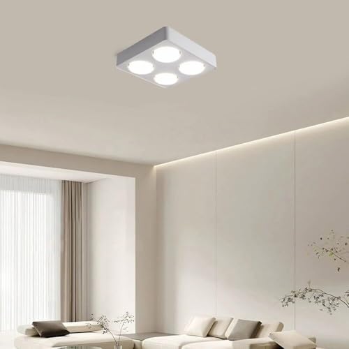 Lámpara de techo LED moderna empotrable con 3 colores de luz para pasillo 5