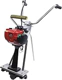 Concrete Power Screed 900W 4-Stroke Petrol 35.8cc Labour Saving Tool with 573lbs Force and 0.65L Fuel Tank, Stainless Steel for Bridge and Tunnel Leveling