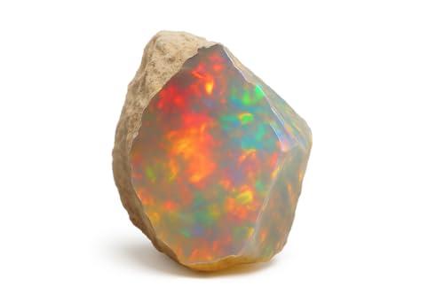 Raw Ethiopian Opal Rough Lot Natural Welo Fire Opals AA+ Grade 7.55 Carats (5-10mm) Untreated Gemstones for Jewelry Making Healing Crystals & Collectors