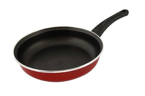 Crealys 508622 Poêle Acier Revêtu Manche Bakélite Tempo Volcano Rouge 28 cm