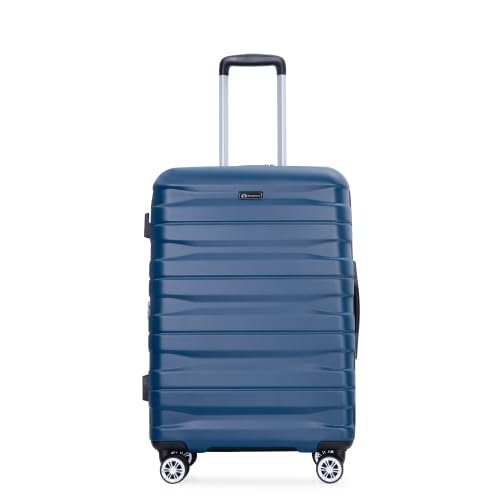 Luggage set of 5 pieces, expandable hard PC luggage set with TSA lock for rotating wheels, lightweight rolling luggage for men and women DARK BLUE2