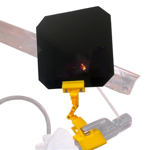 Portable Welding Shield,Welding Blackout Panel 7X13In,360°Adjustable Clip-On Welding Protecter Prevent Sparks and Debris,Yellow
