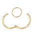 (10mm) 375 9K Yellow Gold Australian Made 8mm - 14mm Hinged Sleeper Earrings Nose Lip Septum Tragus Hoop Segment Ring Nickel Free Hypoallergenic
