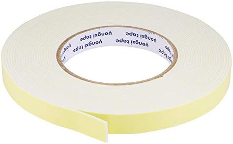 sourcing map Sealing Foam Tape 10mm Wide 1mm Thick 10m/32.8ft Long, EVA Self Adhesive Weather Strip for Window Door Insulation