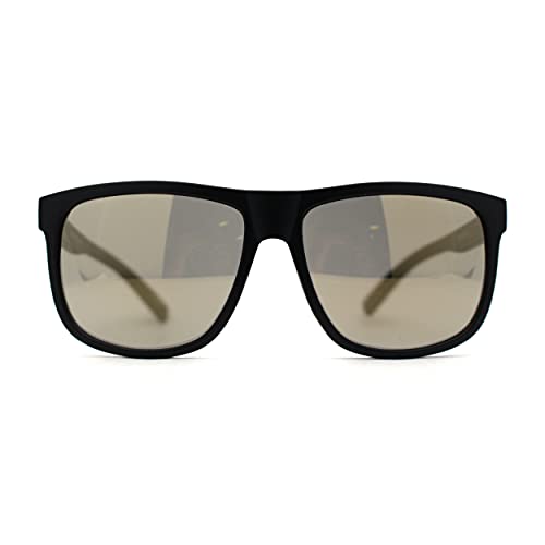 Image of SA106 Mens Kush Classic Matte Black Frame Sport Horn Rim Sunglasses