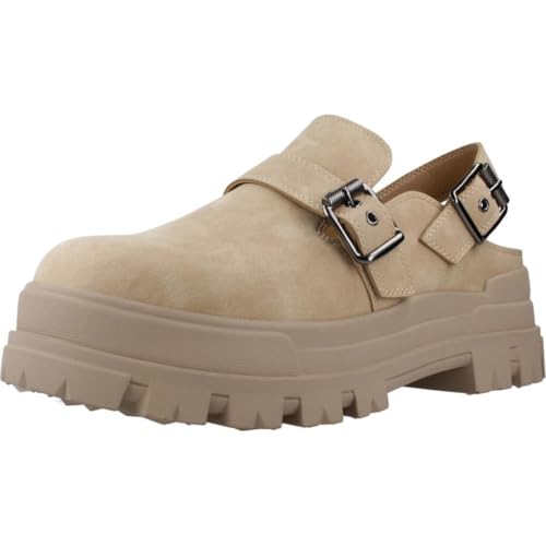 Buffalo Aspha Clog Snd Bs chaussures beiges ajustables pieds larges 45