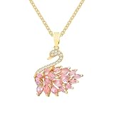 Collar de cisne para mujer – Colgante brillante en forma de pájaro animal lindo, colgantes de cisnes deslumbrantes, cadena ajustable, accesorio de collares elegantes | Regalo mujer niña accesorios d