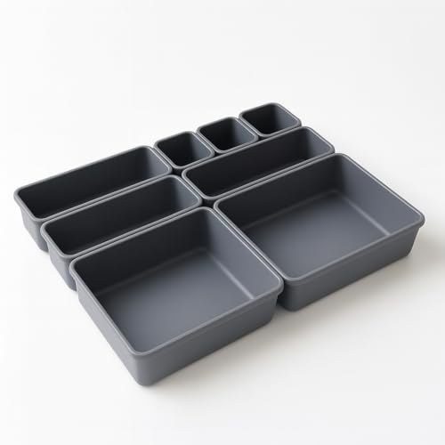 Conjunto Modular Organizador de Gavetas Com Oito Módulos de Varia...