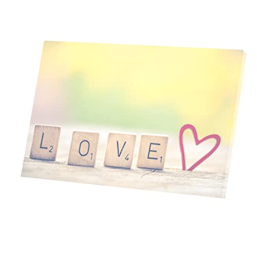 Toile Imprimée Amour Petit Coeur poster déco pour chambre moderne