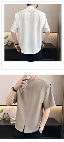 Chemise homme été légère respirante à col officier tendance