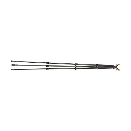 Axial Shooting Stick - Adjustable Tripod/Bipod/Monopod 61 Inch By Allen® With Quick-Snap & Rubber Grip Cradle, Black #TOP7